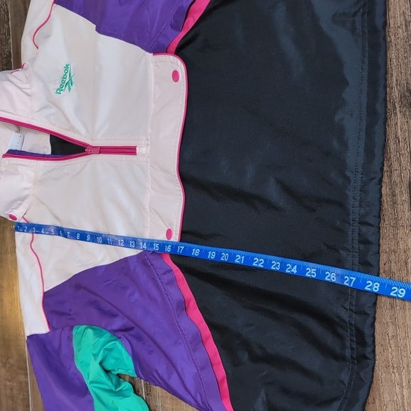 Reebok CL F Trail Jacket Size Small Colorblock Oversized Fit Anorak Regal Purple - Picture 16 of 16